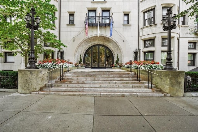 416 Commonwealth Ave Unit 504, Boston, MA 02215 - view of exterior entry with french doors and stone siding