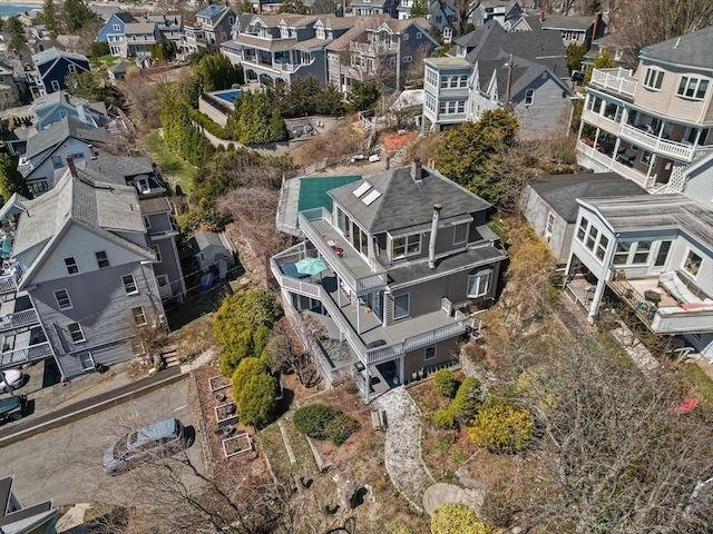bird's eye view with a residential view