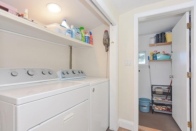 48 Tappan St, Everett, MA 02149 - clothes washing area featuring washing machine and dryer and baseboards