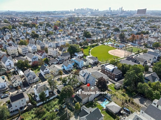 48 Tappan St, Everett, MA 02149 - aerial overview of property's location featuring nearby suburban area