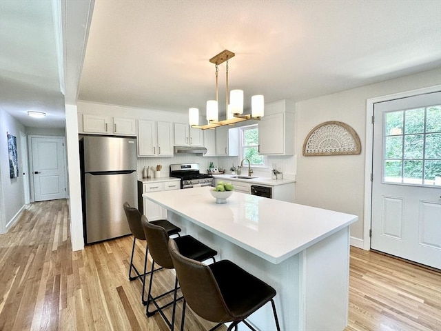 17 Kingsley Rd, Norton, MA 02766 - kitchen featuring stainless steel appliances, light wood-type flooring, light countertops, and a kitchen bar
