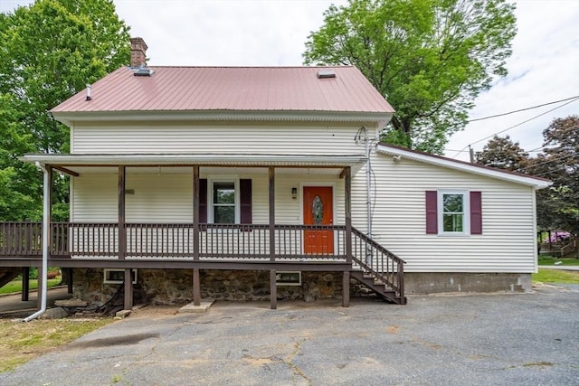 353 Front St, Winchendon, MA 01475 - view of front facade featuring a metal roof and a porch