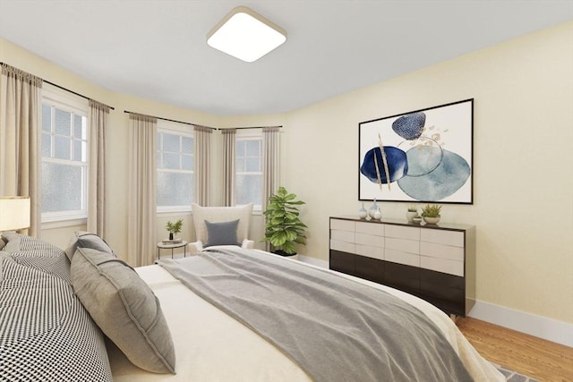 bedroom featuring wood-type flooring