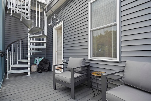 35 Somerset Ave # 6, Winthrop, MA 02152 - wooden deck with stairway