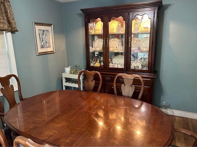 view of dining area