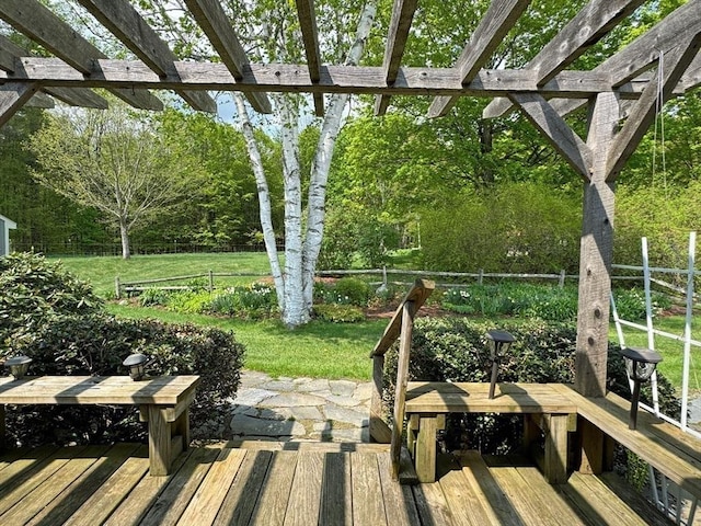 85 Warfield Rd, Charlemont, MA 01339 - deck with a pergola