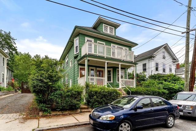 57 Atherton St Unit 57, Somerville, MA 02143 - traditional style home with a balcony and covered porch