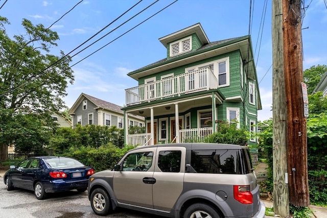 57 Atherton St Unit 57, Somerville, MA 02143 - american foursquare style home featuring a balcony and a porch