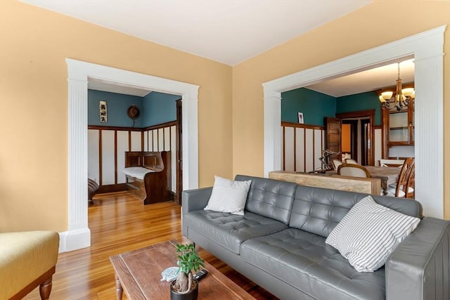 57 Atherton St Unit 57, Somerville, MA 02143 - living room with a chandelier and wood finished floors