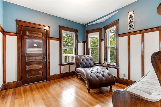 57 Atherton St Unit 57, Somerville, MA 02143 - living area with hardwood / wood-style flooring and baseboards