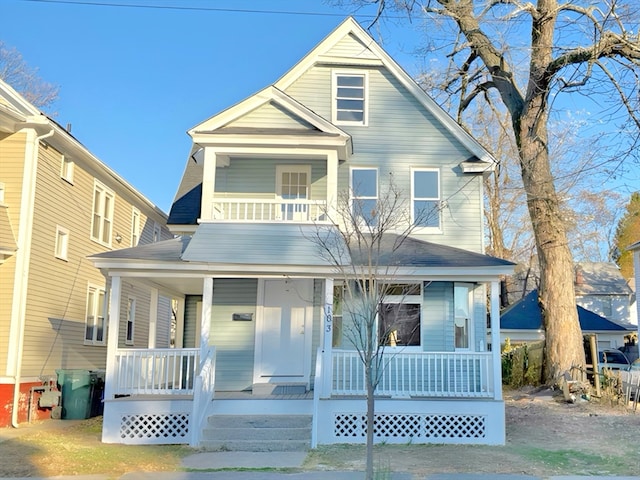 view of front facade featuring a porch