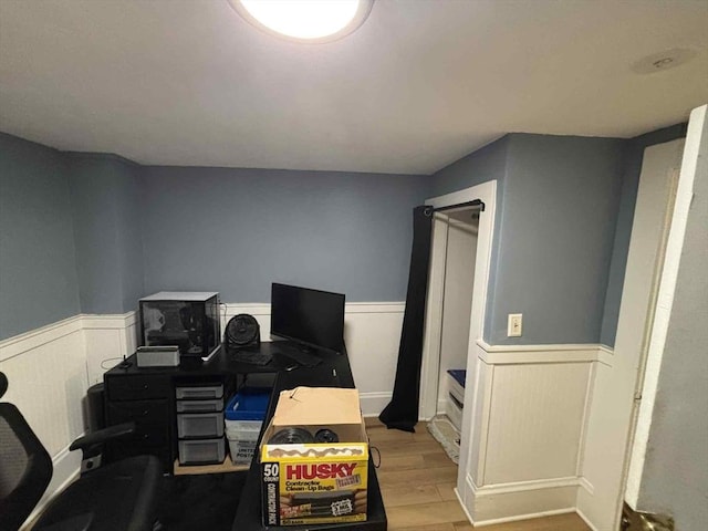 44 Cherry St Unit 2, Swampscott, MA 01907 - home office with wainscoting and light wood-style floors