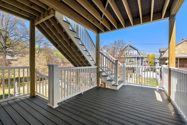 43 Ainsworth St Unit 2, Boston, MA 02131 - wooden terrace with stairway