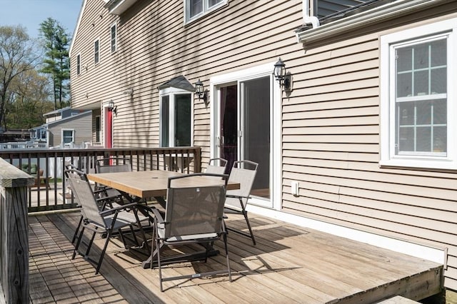 21 Molloy Rd, Georgetown, MA 01833 - wooden terrace with outdoor dining space