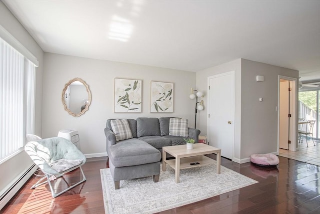 40 Sharron Dr Unit 40, Easton, MA 02375 - living area with baseboard heating and wood finished floors