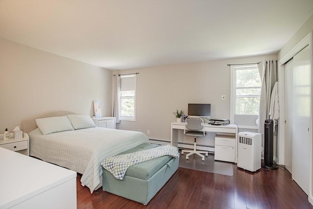 40 Sharron Dr Unit 40, Easton, MA 02375 - bedroom featuring multiple windows, dark wood-style floors, and a desk
