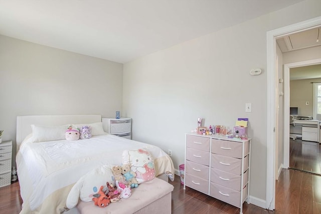 40 Sharron Dr Unit 40, Easton, MA 02375 - bedroom with dark wood-type flooring and attic access