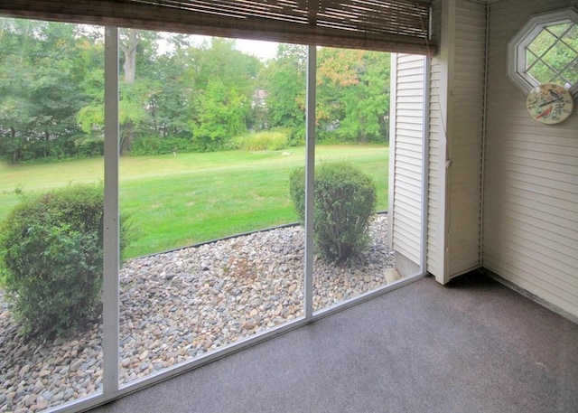 entryway with carpet