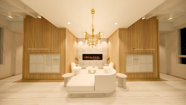 125 Lowell St Unit 2A, Somerville, MA 02143 - building lobby featuring recessed lighting and beamed ceiling