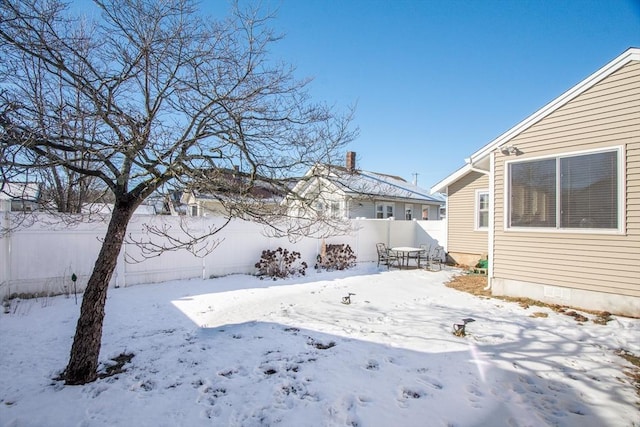 view of snowy yard