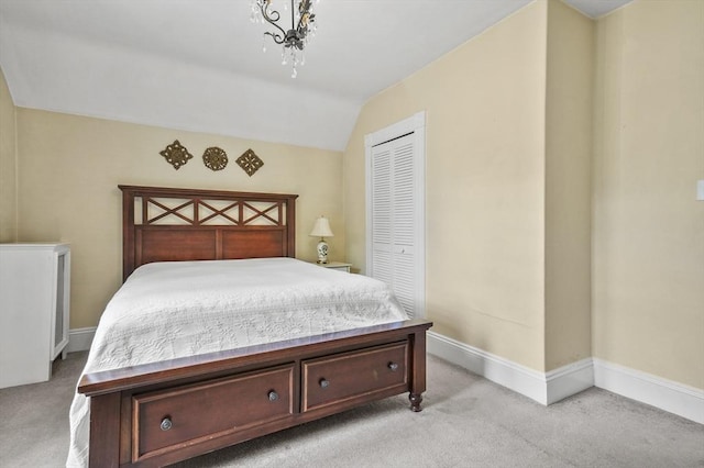 30 Wentworth Ave, Lowell, MA 01852 - bedroom featuring light carpet, a closet, lofted ceiling, and baseboards