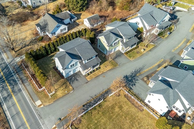 drone / aerial view featuring a residential view