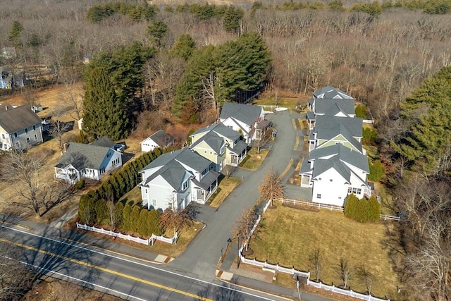 bird's eye view with a residential view