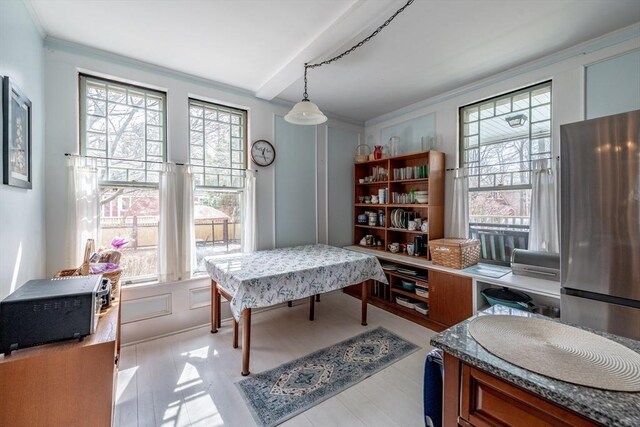 26 S Main St, Belchertown, MA 01007 - office area with a decorative wall and ornamental molding