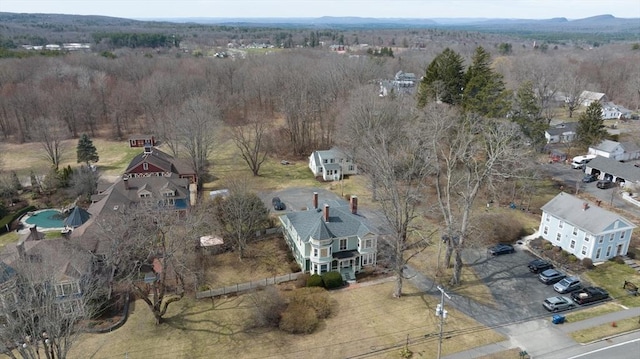 26 S Main St, Belchertown, MA 01007 - drone / aerial view with a view of trees