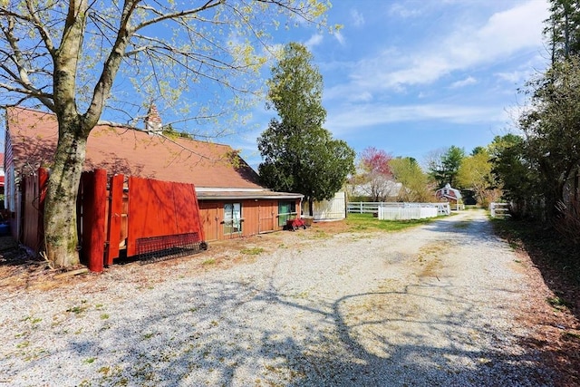 exterior space featuring fence