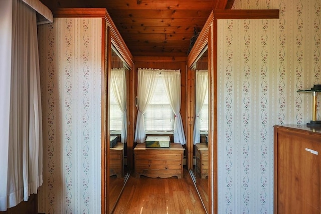 interior space with hardwood / wood-style flooring