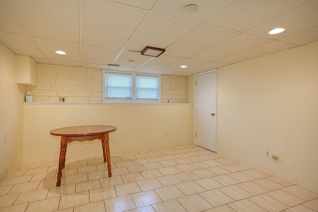 view of basement