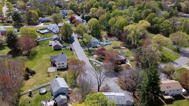 bird's eye view with a residential view