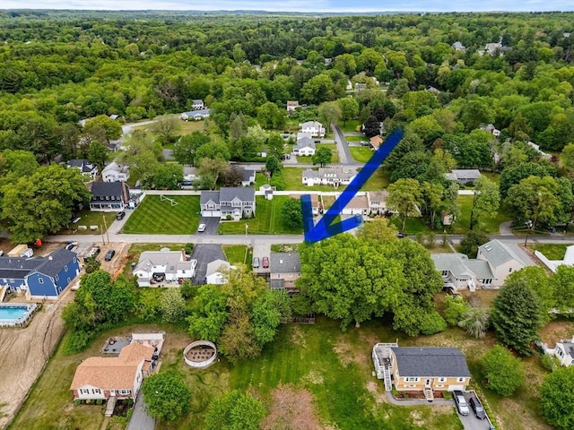 24 Floyd Ave, Tewksbury, MA 01876 - aerial view of property's location featuring a forest and nearby suburban area