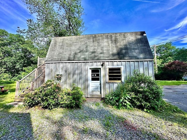 7 Lake Shore Dr, Georgetown, MA 01833 - view of outdoor structure featuring stairway