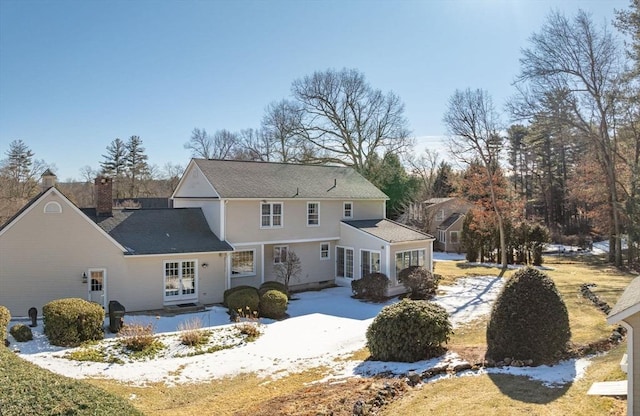 rear view of house with french doors