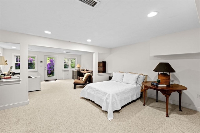 70 Humphreys Ln Unit 70, Duxbury, MA 02332 - carpeted bedroom with recessed lighting, access to outside, and baseboards