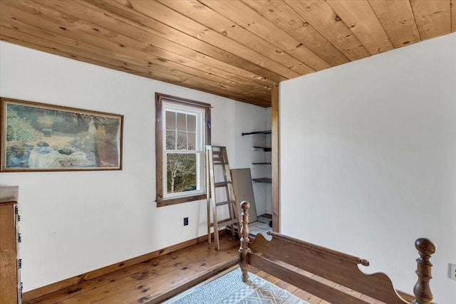 sitting room with wooden ceiling