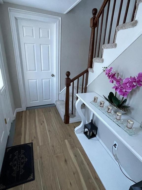 entryway featuring hardwood / wood-style floors