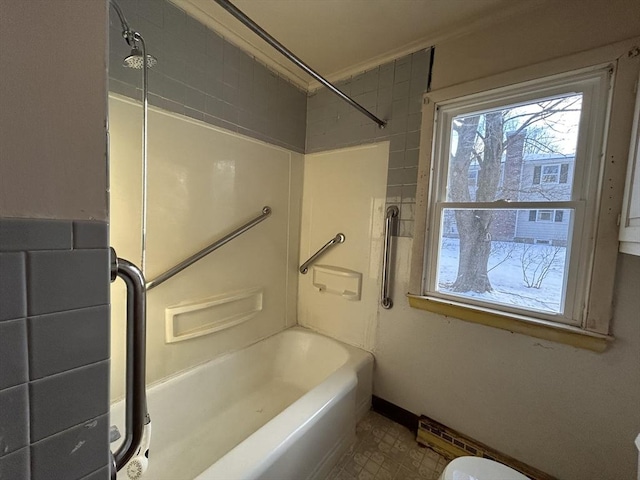 bathroom featuring shower / bathtub combination