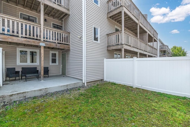 exterior space featuring a patio and fence