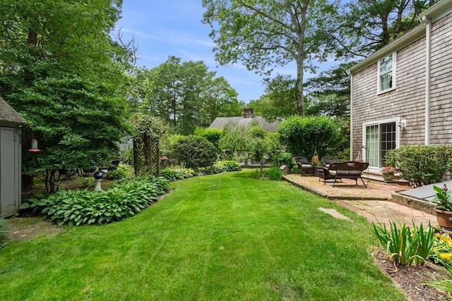 view of yard with a patio