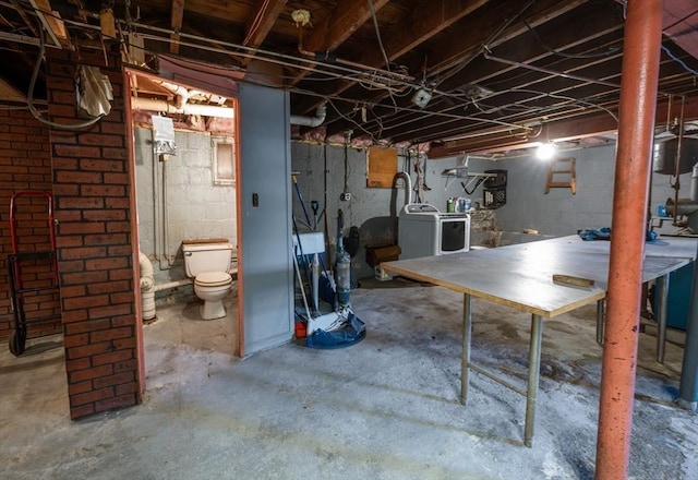 23 Essex St, Revere, MA 02151 - unfinished basement featuring washer / dryer