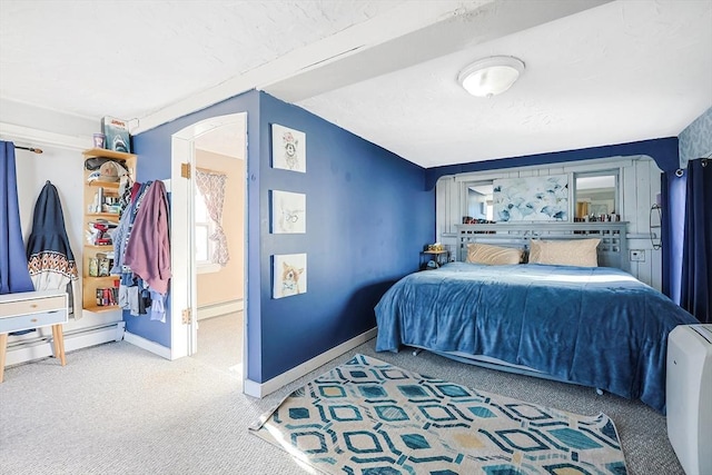 8 Scotia St, Salem, MA 01970 - bedroom with carpet floors, a baseboard radiator, baseboard heating, and baseboards