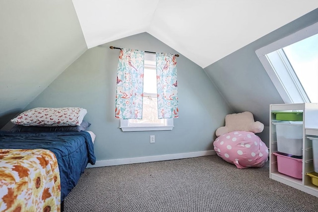 8 Scotia St, Salem, MA 01970 - bedroom featuring lofted ceiling, carpet floors, and baseboards