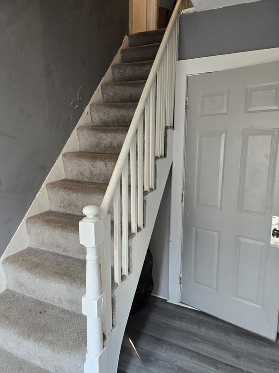 68 Temple St, Haverhill, MA 01832 - staircase with wood finished floors
