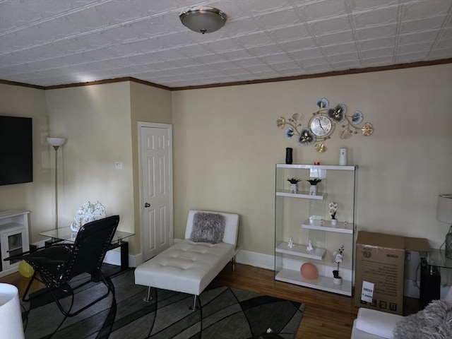 68 Temple St, Haverhill, MA 01832 - home office with ornamental molding and wood finished floors