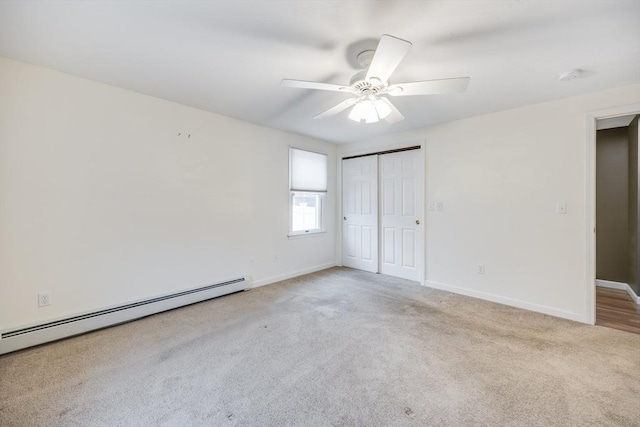 105 Edgewater Dr W, Falmouth, MA 02536 - unfurnished bedroom featuring baseboards, carpet floors, and a baseboard radiator