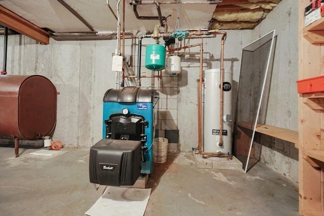 119 Messenger St, Plainville, MA 02762 - utilities featuring heating fuel, gas water heater, and a heating unit