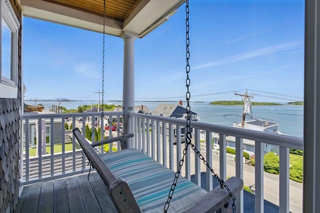 96 Sea Ave, Quincy, MA 02169 - balcony featuring a water view